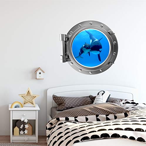 Vinilo decorativo redondo 24 pulgadas Orca Plata miniatura 2