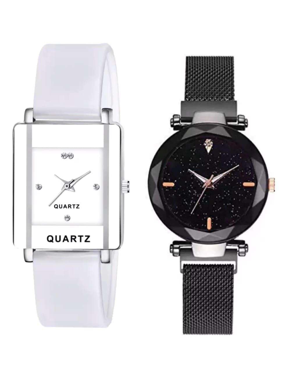 AARATI ENTERPRISE Flower Magnet Chain & Analog Metal/Plastic Belt Watch Combo for Women & Girls - Latest Branded Timepieces (Style 4) (B0CJF9DM59) Amazon Price History, Amazon Price Tracker