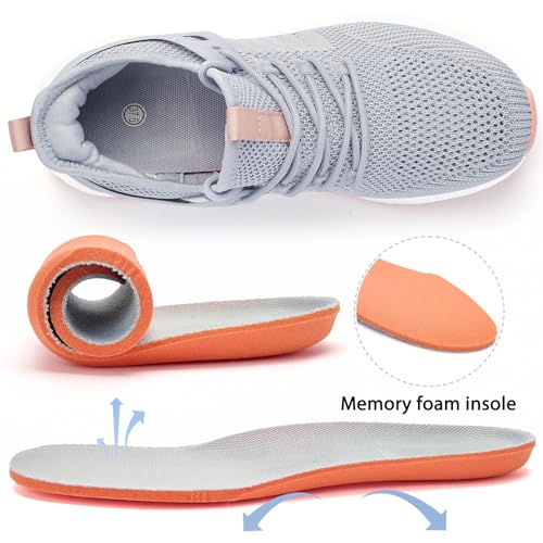 KPP Walking Shoes Sneakers for Women - Running Tennis Gym Workout Athletic Slip On Memory Foam Lightweight Comfort Breathable Work Shoes3