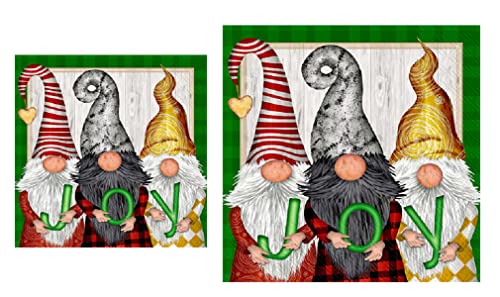 Bundle-of-2-20-count-Boston-International-Gnome-Holiday-Paper-Napkins-Cocktail-and-Lunch Bundle of 2 20 count Boston International Gnome Holiday Paper Napkins Cocktail and Lunch