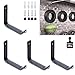 Produktbild UISEBRT 4X Reifenhalter Wandhalterung Metall Reifenhalterung Reifenrega (4 stück)