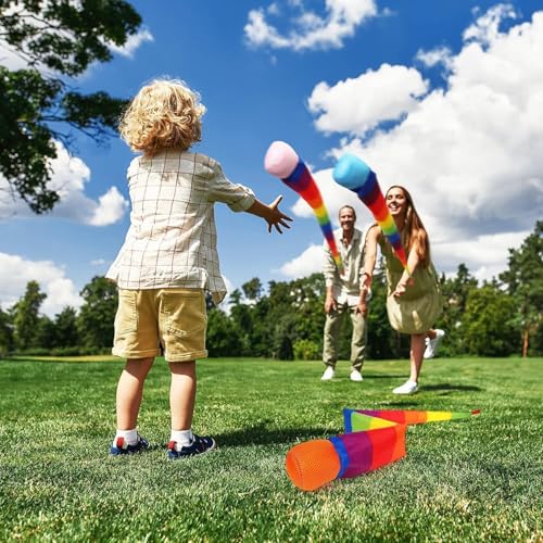 Schweifball Kinder,Kometenball,Rainbow Tail Ball,Ballspielzeug für Kleinkinder,Sicher für den Außen- und Innenbereich,Regenbogenkometenspielzeug für Kinder,Catch Tail Balls Soft Meteor Ball (8Pcs)