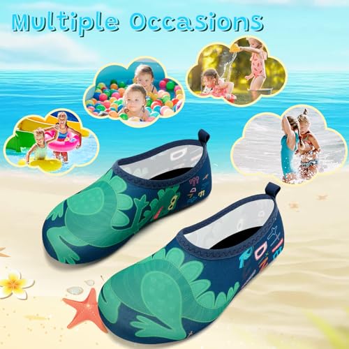 Image of VIFUUR Kids Water Shoes Girls Boys Quick Dry Aqua Socks for Beach Swim Outdoor Sports