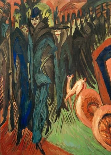 Tableau Dancinggret Palucca Ernst Ludwig Kirchner impression sur toile 60x90cm