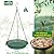 VIHSIPR Hanging Bird Feeder for Outdoors – 9 in Metal Mesh Bird Feeder Tray Platform for Finches, Chickadees & Small Birds, Green