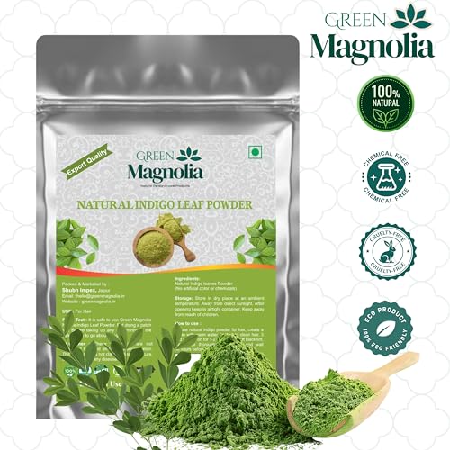 Image of Natural Indigo Leaf Powder for Hair Pure & Chemical-Free Herbal Hair Color & Care Powder Supports Natural Dark Shade & Healthy Hair (50gm)