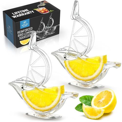 Image of Zulay Kitchen Bird Lime Squeezer – Easy Bird Lemon Squeezer with Pour Spout – Durable Plastic Citrus Press for Lime Wedges & Slices – Fun Bird Design Juicer for Bar, Holiday Gifts – 2 Pack