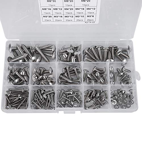 Juego de 180 Tornillos para Madera Acero Inoxidable miniatura 5