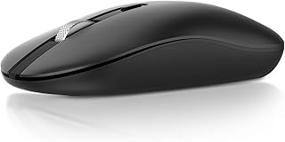 cimetech Wireless Mouse, Battery Bluetooth Mouse, Portable Silent Wireless Computer Mice, 800/1200/1600 DPI Adjustable, Noiseless Optical Cordless Mouse for Laptop/Deskbtop/Pc/Mac/Tablet (Black)