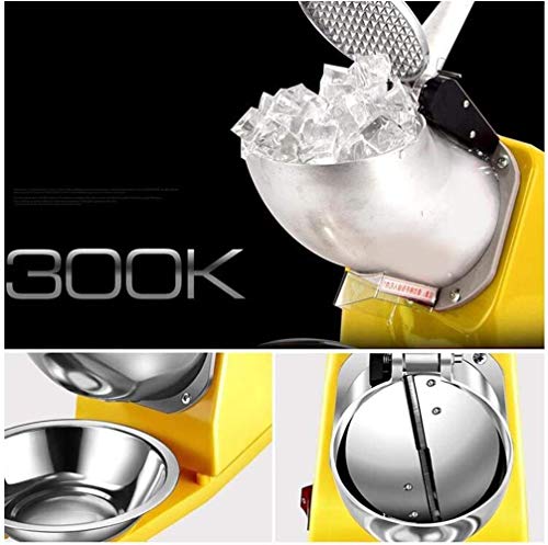 Ice crusher Elektrische, bewegliches Gewerbe Doppelmesser Eismaschine 300W Schnee-Kegel-Maschine Milk Tea Shop Smoothie… – Bild 8