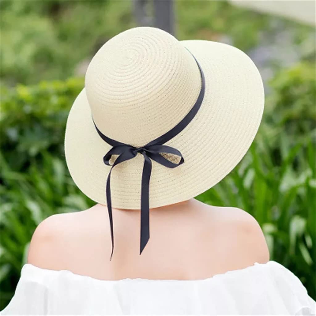 YXWYXWA Sombrero Damas Verano Sombrero Solar Gorro de Pescado Gran Sombrero de Borde Playa Plegable Sombrero de Sol