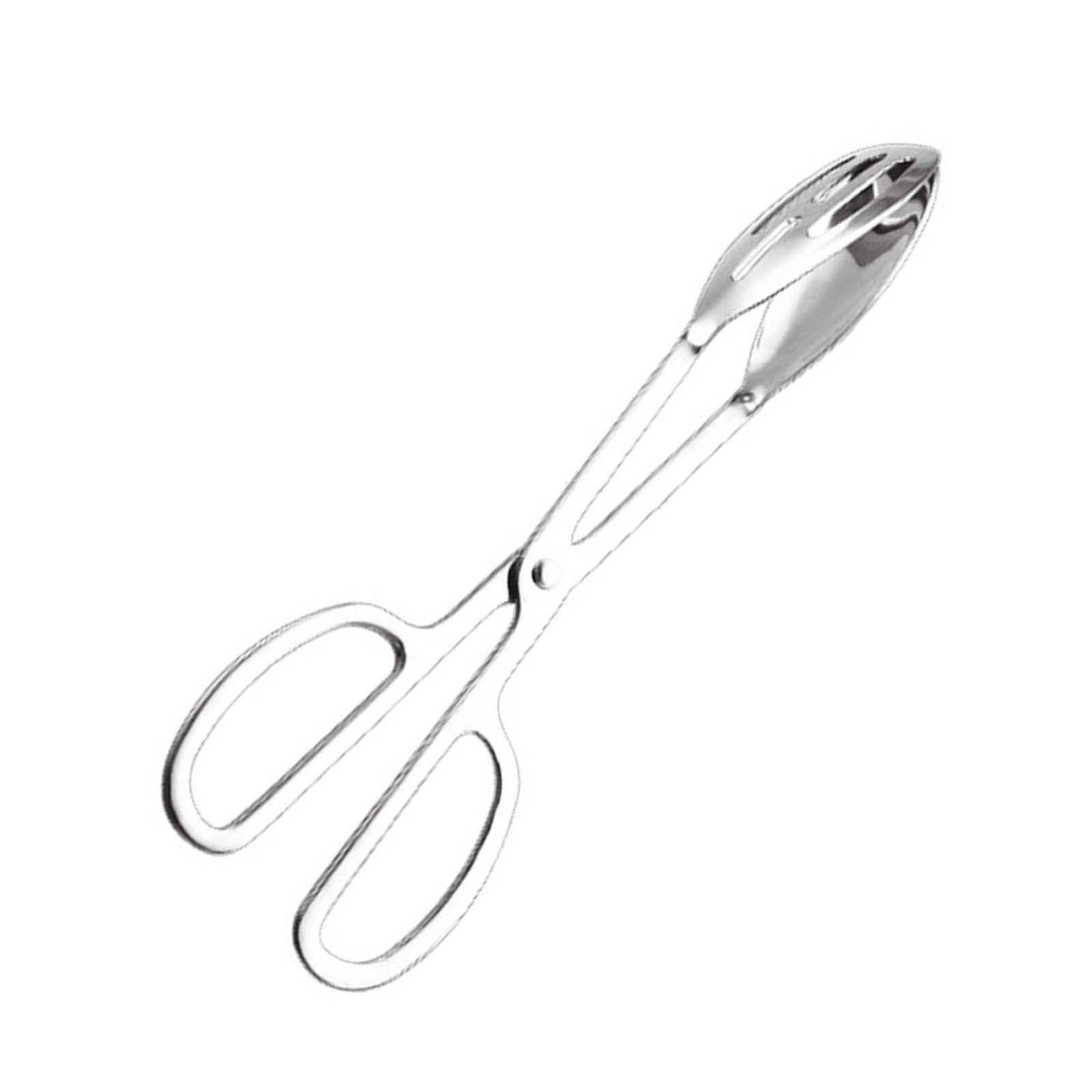 carotoe Sturdy Nonrust Steel Food Tongs Double Hole Structure Grip for Indoor Outdoors Cooking Tasks Nonslip Handle Food Clamps