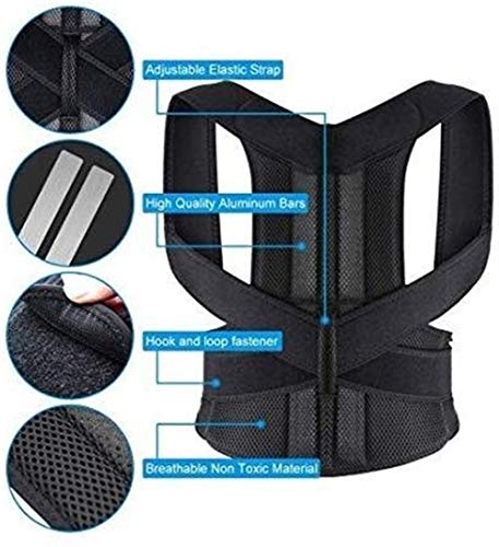 Correcteur de posture de clavicule unisexe taille M avec sangles réglables - 4