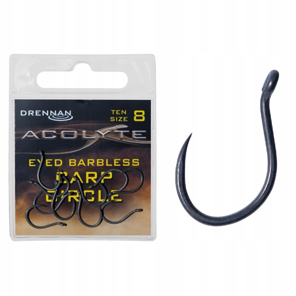 Drennan Acolyte Eyed Barbless Carp Circle (Size 12)