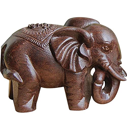 Main Sculpture Sculpture sur Bois Artisanat Ornements Éléphant en Bois Statue Ornements De Bureau