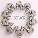 Luckkyme 20Pcs M2 Wire Rope Clamp 304 Stainless Steel 1/16 inch Wire Rope Cable Clip Clamp