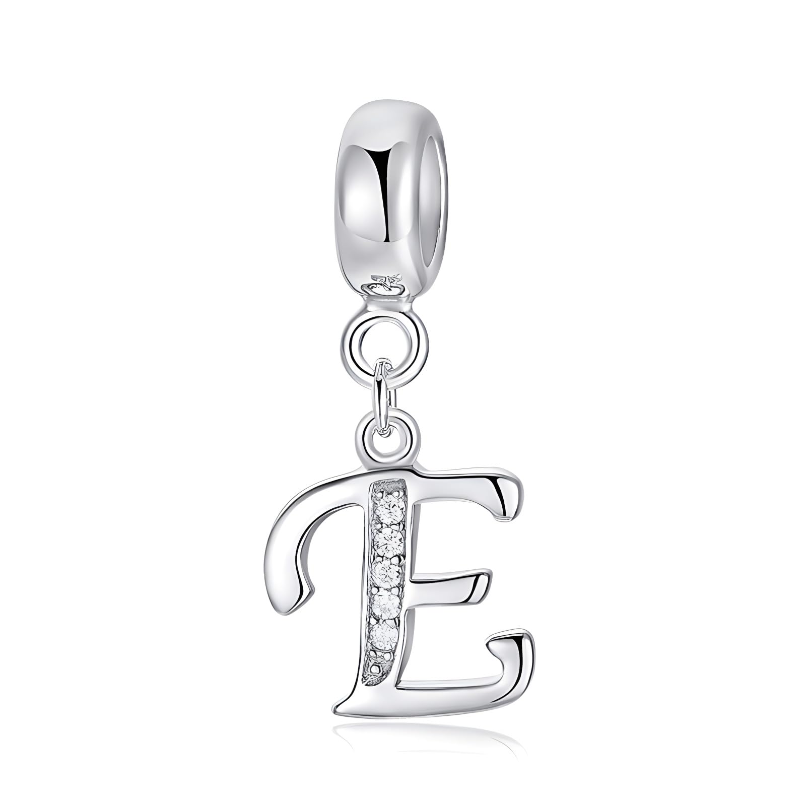 FLUFLO Charm Anhänger Damen Buchstabe A-Z für Armband 925 Sterling Silber Charms Beads passend für Pandora Armband und Halskette, Kompatibel mit Europäischen Armbänder für Frauen Mädchen X238