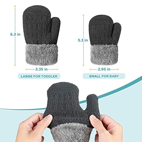image for Alepo Winter Mittens Gloves Beanie Hat Set for Kids Baby Toddler Child