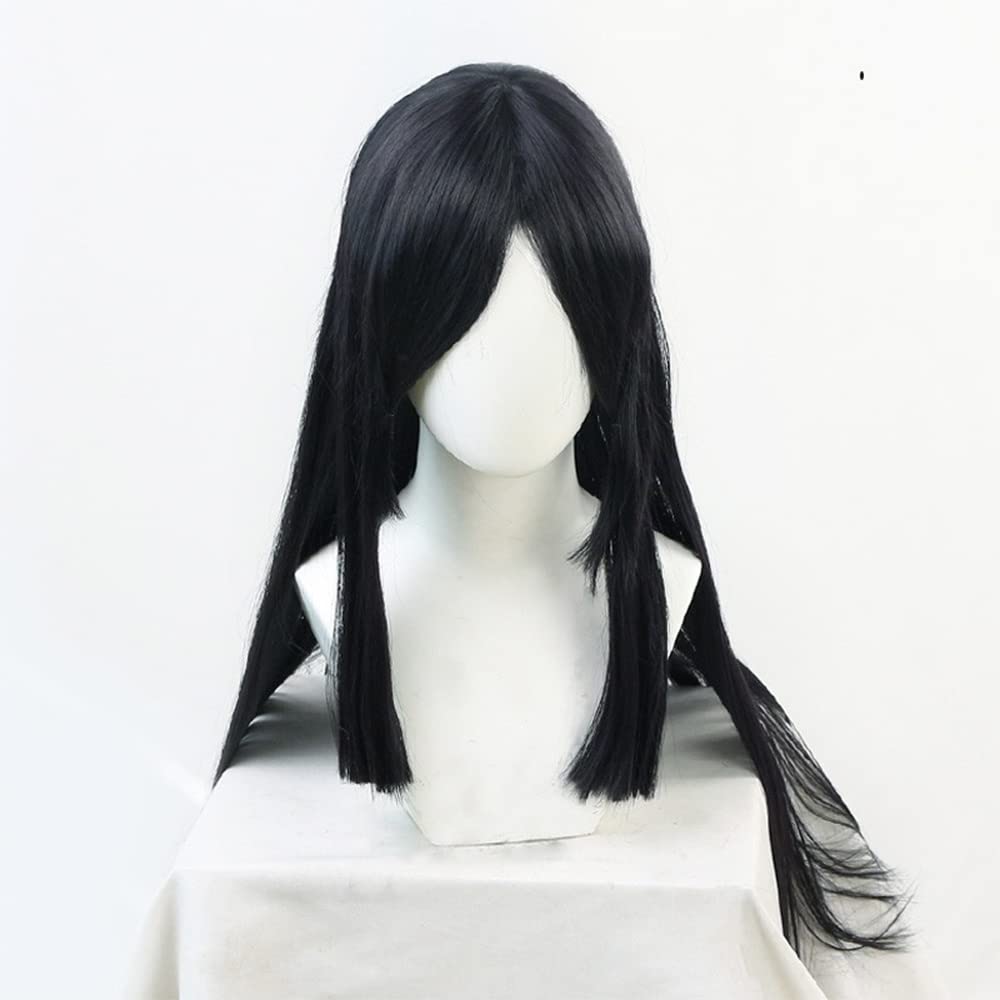Anime Cosplay Wig for Wigs Black Long Hair for Halloween,carnival,Costume Party with Wig Cap