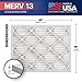 BNX TruFilter 16x20x1 Air Filter MERV 13 (6-Pack) - MADE IN USA - Electrostatic Pleated Air Conditioner HVAC AC Furnace Filters for Allergies, Pollen, Mold, Bacteria, Smoke, Allergen, MPR 1900 FPR 10