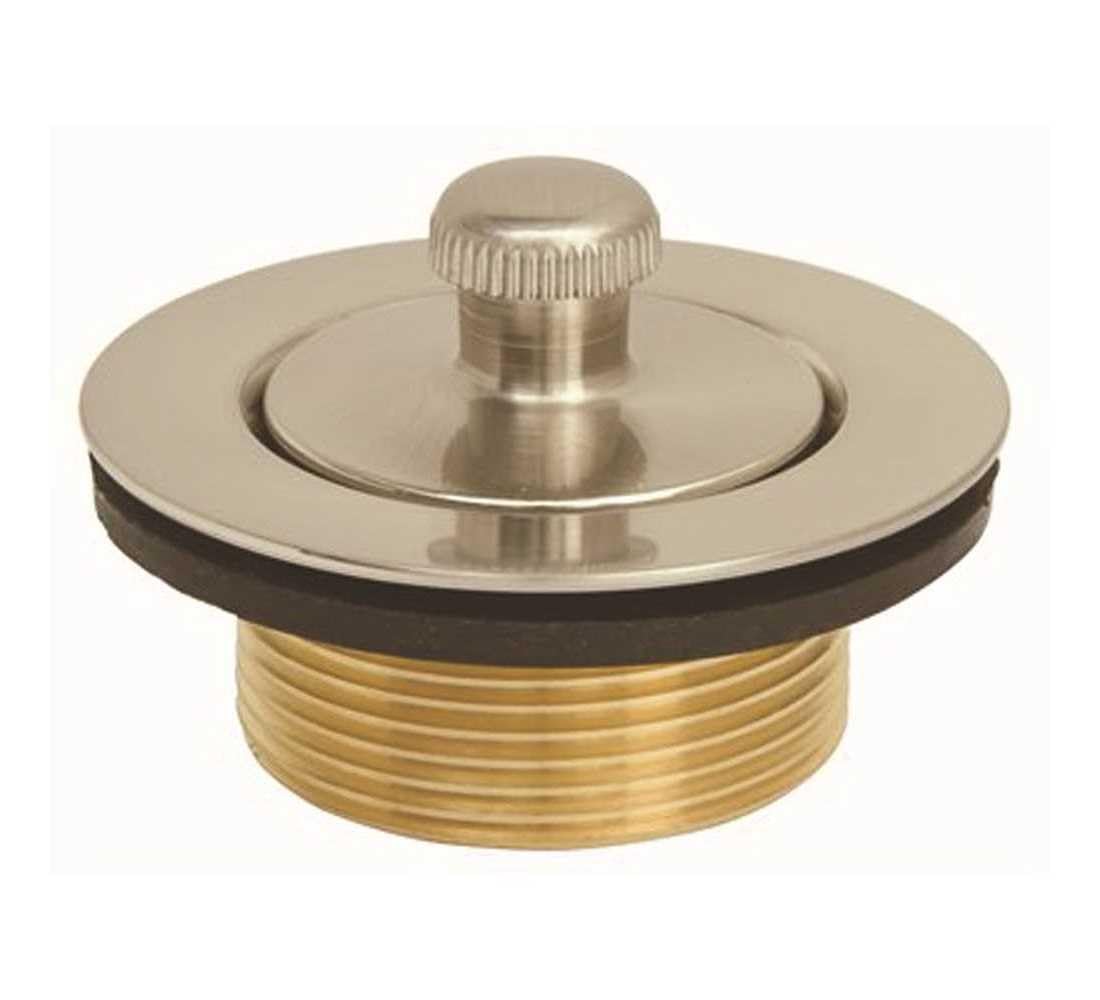 PROPLUS 173103 Lift-and-Turn Bathtub Drain with Bushing, Brushed Nickel