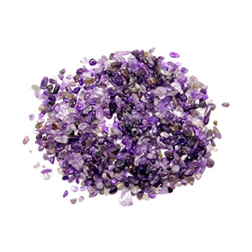 BESPORTBLE Unique Amethyst Gravel Ore Tumbled Stones Crystal Gemstones Aquarium Rocks Desktop Decor for Home Office