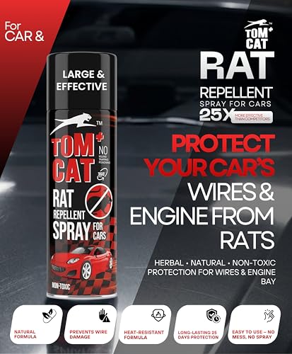 Image of Shadow Securitronics TOM Cat Rat & Mouse Repellent for Car | Rodent Repellent for Car Engine| Highly Effective | Leak Free 100 ML |Pack of 2 - FORMULATION 3X