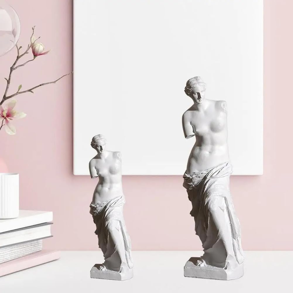 Statua Classica Greca della Venere di Milo, Statua in Resina, Scultura, Decorazione Artistica per Casa, Ufficio, Scrivania, 5 x 4,5 x 15 Cm