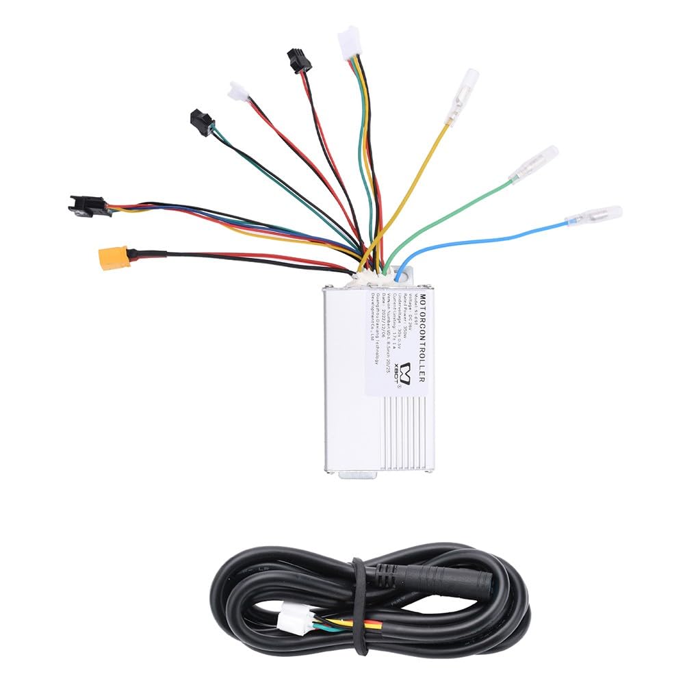 Contrôleur de moteur de scooter électrique 36 V 350 W 17 A avec câble de conversion, pour iScooter E9T, boîtier en plastique-métal noir, 9 × 5 × 3 cm, 215 g