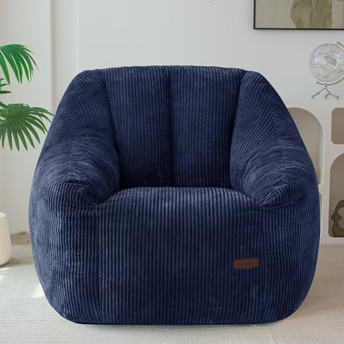 MAXYOYO Compact Navy Bean Bag Sofa