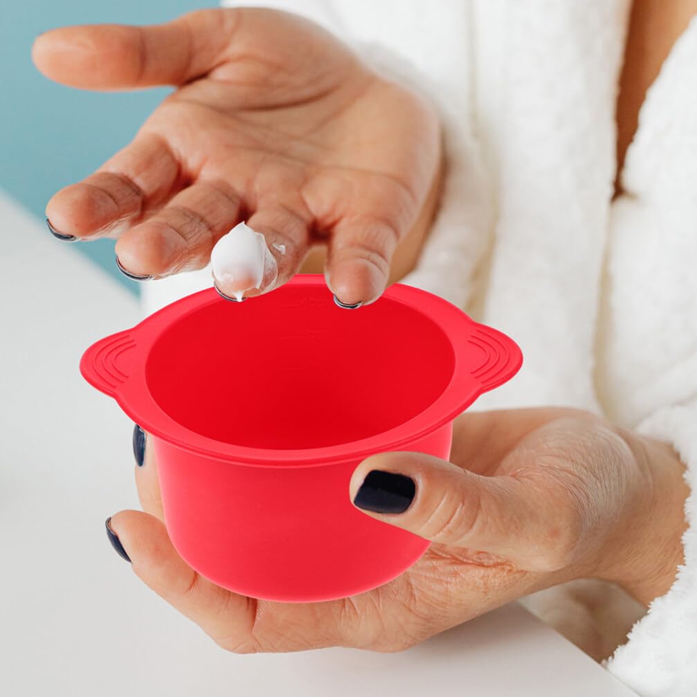 2 Set Silicone Wax Warmer Bowl Replacement 400ml Red