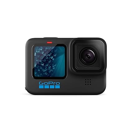 GoPro HERO11 Waterproof Action Camera with Front & Rear LCD Screens, 5.3K60 Ultra HD Video, HyperSmooth 5.0,1080p Live Streaming with Enduro Battery (1-Yr International + 1-Yr India Warranty), Black