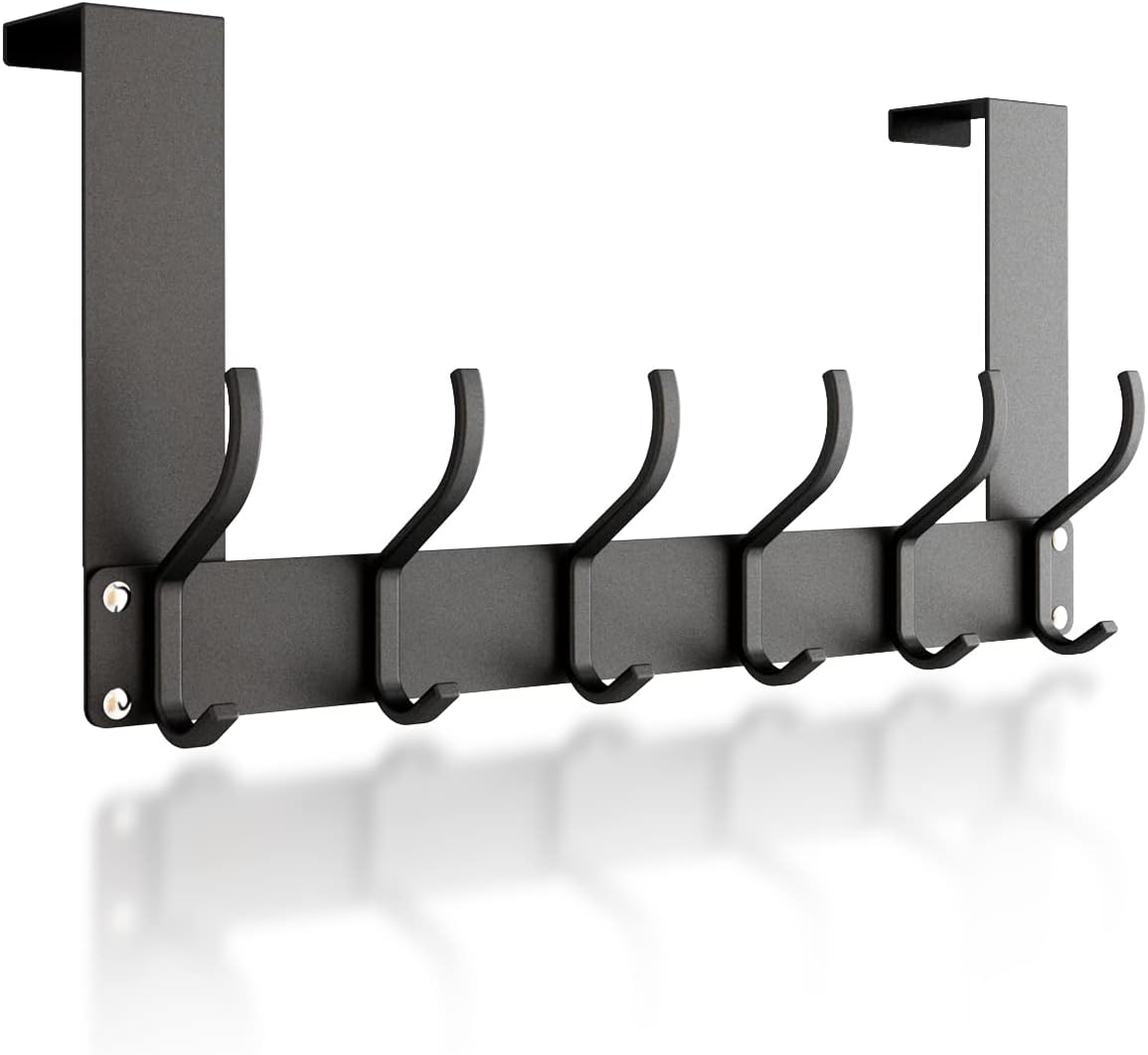 Victoper Over Door Hook Hanger 12 Hooks, AssemblyFree Matte Texture