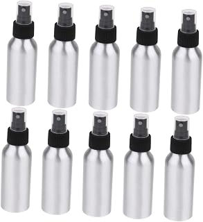 Gogogmee Paquete De 10 Botellas De Perfume De Viaje De 100 Ml Con Pulverizador De Aluminio Boquilla Rellenable Para Productos De Belleza Color Negro