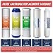 iSpring F15-500 Replacement Filter Set for RCS5T 500 GPD Tankless RO System, 2-Year Supply