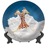 SMAZDFXX Plato decorativo de cerámica de 25 cm con diseño de Pascua, prado primaveral con huevos, accesorio decorativo de cerámica para pasta, ensalada, fiestas, cocina y decoración del hogar.
