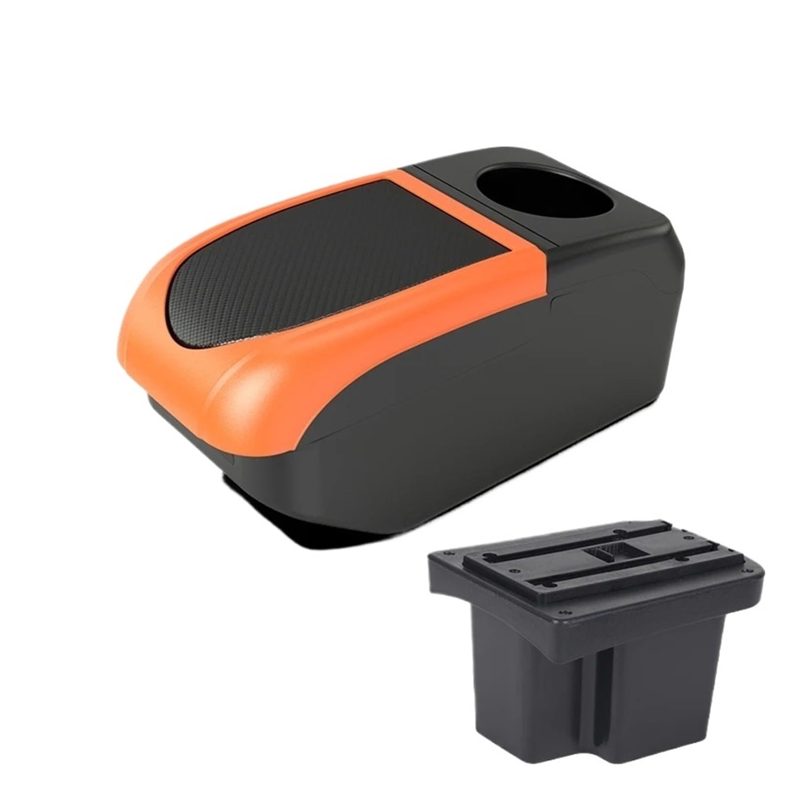 GBGWRMRYX Center Armrest Box For Kia For Cerato For Forte K3 Car Armrest Box Central Storage Content Storage Box With USB Interior Modification Arm Rest(B2 Orange frame 6USB)
