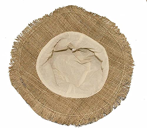 Image of Hemp Sun Hat Wired Wide Brim Big Sizes M /L /XXL Farmers,Raw Hemp Natural Garden Summer Hippie hat
