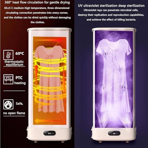 Automatic Ironing Machine, Steam Ironing Machine, Portable Clothes Dryer, 360° Hot Air Circulation, Intelligent Timer,N