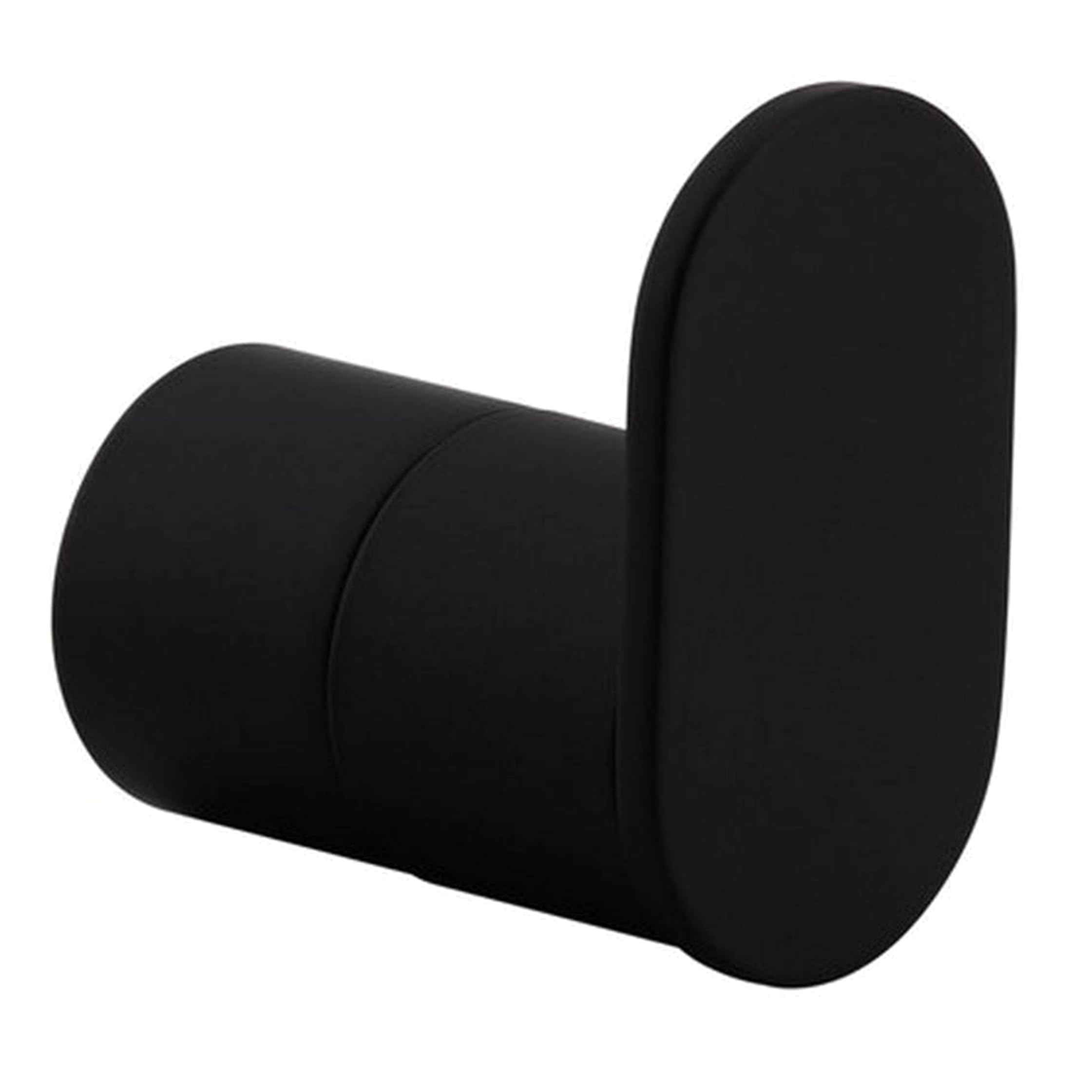 The Home Store Matt Black Round Robe Hook - Wall Mounted Modern Bathroom Accessory
