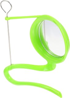 Hohopeti 2 Conjuntos De Espelho De Pé Papagaio Periquito Poleiro Comida De Pássaro Brinquedos De Madeira Espelho De Pássaro Para Gaiola Periquito Brinquedos Periquito Espelho Periquito