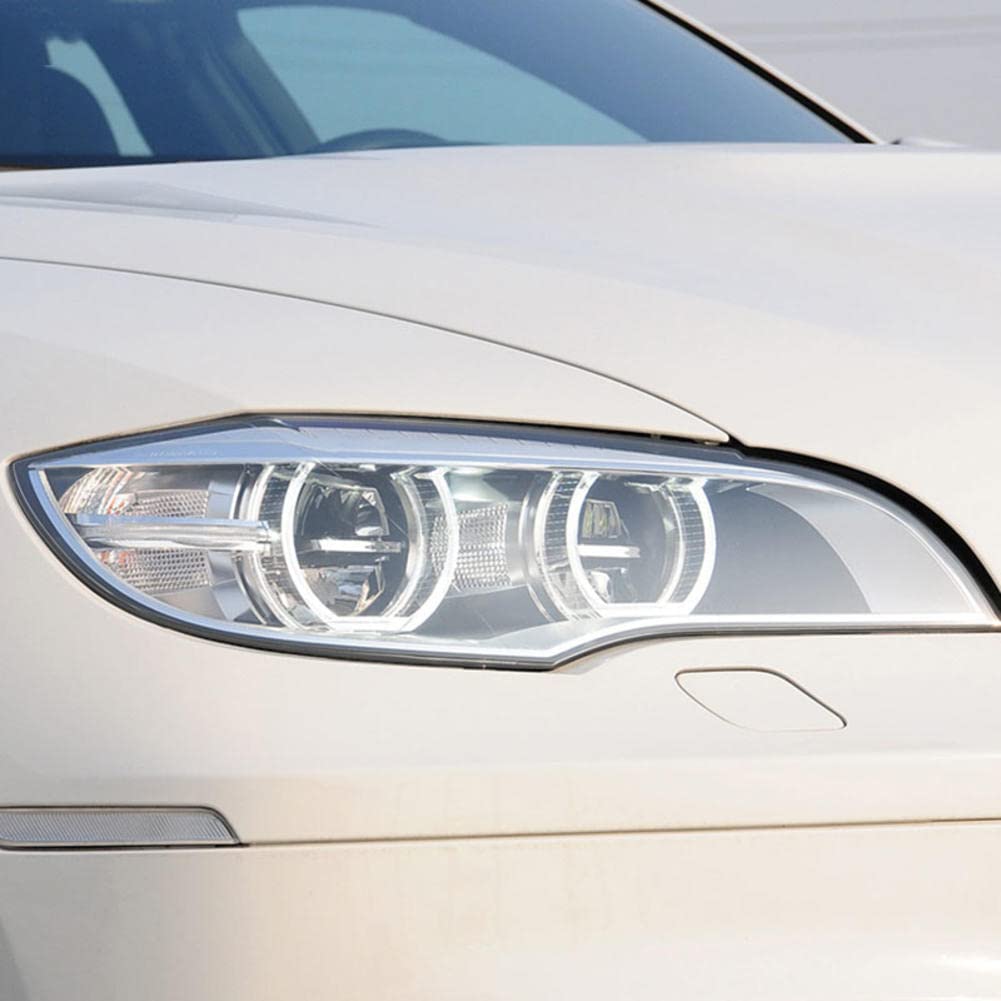 2 Pièces Voiture Phare Film Protecteur Phare Transparent Noir TPU