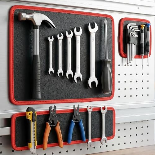 3PCS Magnetic Tool Mat for Tools PVC Flexible 50 LBS Icon Magnets Tool Mat and Tray Holder Magnetic Tool Holder for Garage Workshop and Auto Repair Tools
