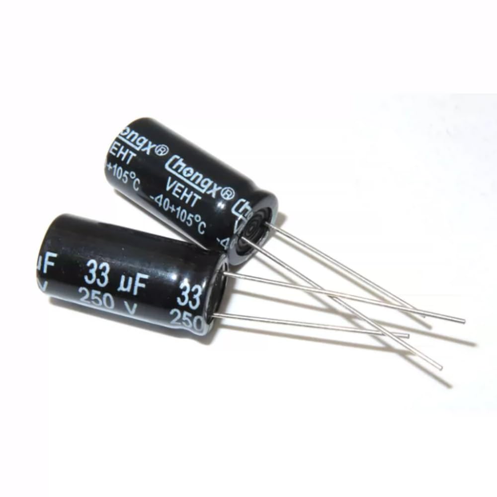 ZDVHOMCB 10PCS 250V33uf Volume 10 * 20MM Aluminum Electrolytic Capacitor 33UF/250V