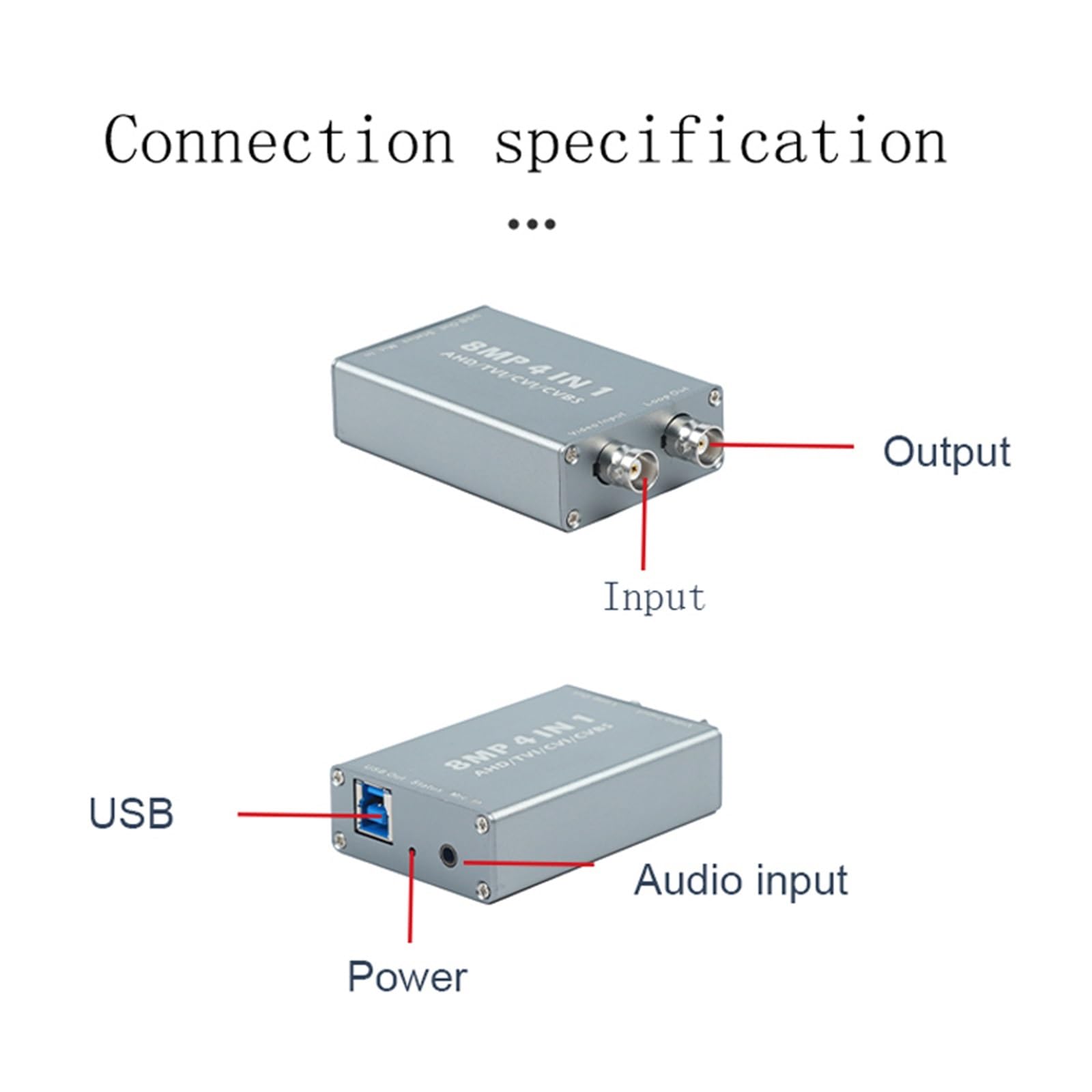 Captura de vídeo USB y Salida USB 3.0 Captura 1080 Convertidor de vídeo de señal analógicaConvertidor de vídeo(V2U-LO)