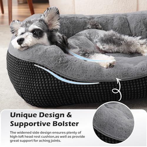 Image of INVENHO Large Dog Beds Large Sized, Washable Orthopedic Warming Soft Sleeping Durable with Anti-Slip Bottom