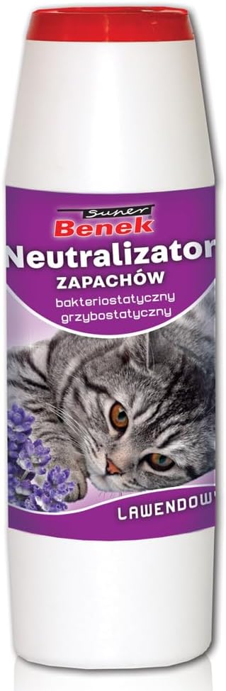 Super Benek Neutralizator zapachu Lawenda wsparcie dla żwirków 0,5kg x6