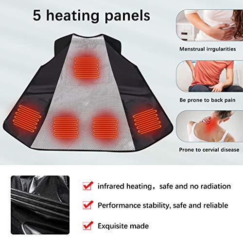 Electric Warm Heated Vest USB Charging Lightweight Heating Jacket Washable Warmer Waistcoat Winter Heated Apparel (XL) - Thumbnail 4