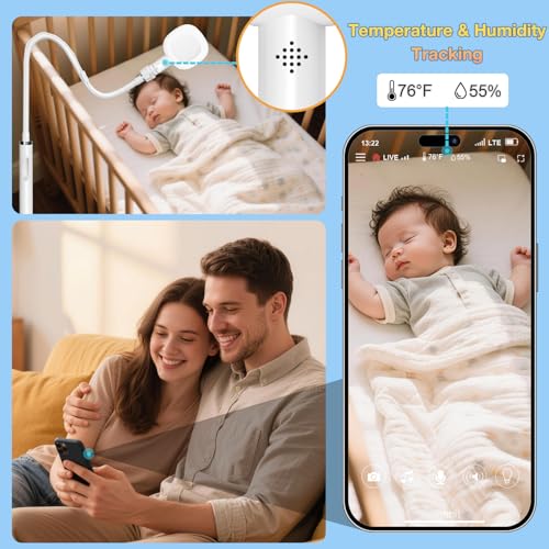 Moniteur de bébé Nanit Pro : support de sol extensible pour des nuits sereines dans la chambre - 7