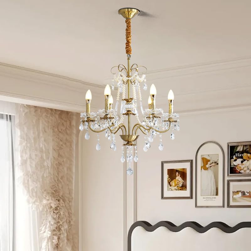 Bougie française en laiton lustre sans entretien pour hall d'hôtel